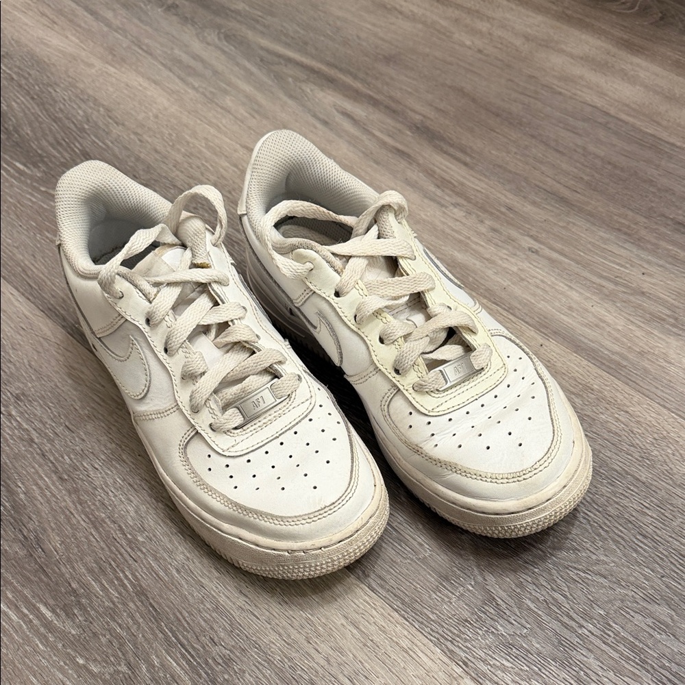 Nike Air Force 1 White Sneakers - Size 4Y(Women 6)